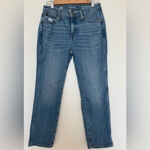 J. Crew Light Blue Straight Leg Jeans color Linwood wash petite sz28